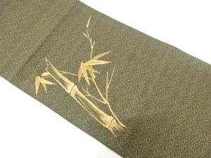 アンティーク　竹笹模様刺繍袋帯（材料）